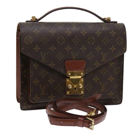 lv m51185|LOUIS VUITTON Monogram Monceau 28 Hand Bag 2way .